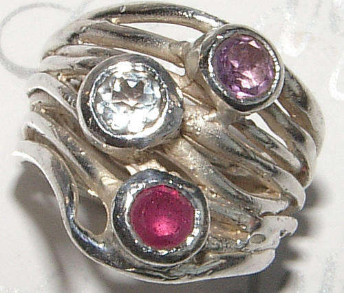 MASSIVE SOLID STERLING SILVER HAND MADE RING